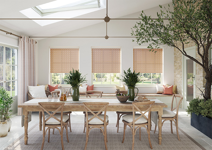 Geometric Tiles, Burnt Orange - Twist&Fit Roller Blind - Image 8